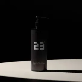 Amber Glass Slim Pump Bottle With Shadows 08